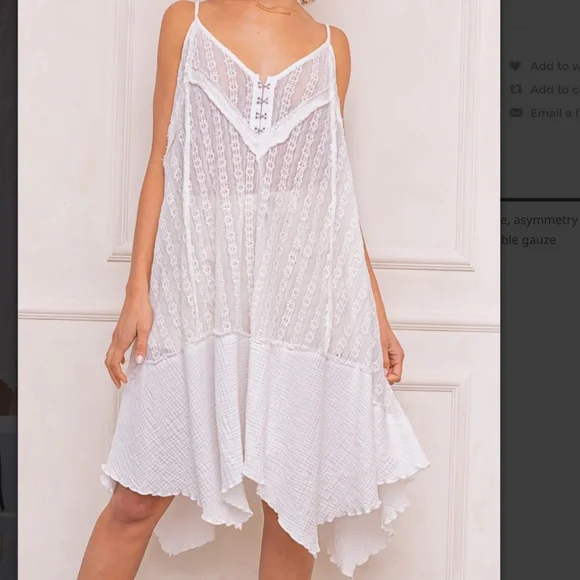 POL Vintage Sheer Lace Dress Women's Tank Dress Top SB46 - Picture 2 of 15